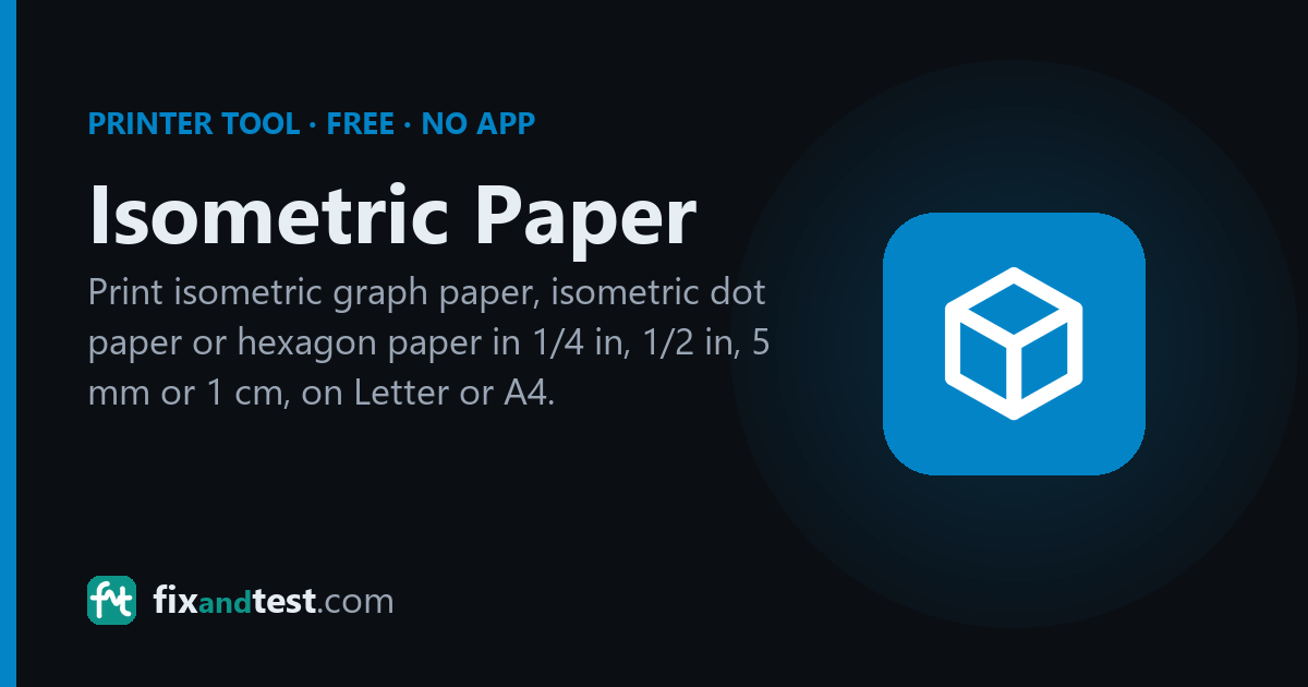 Isometric Paper – Free Printable Isometric Graph & Dot Paper (PDF ...